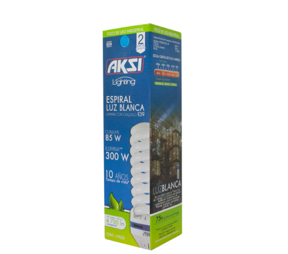 Bombillo Fluorecente 85W-SP-E27-6K-4.700L