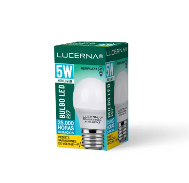 Bombillo Led 5W-G45-E27-6K-450L