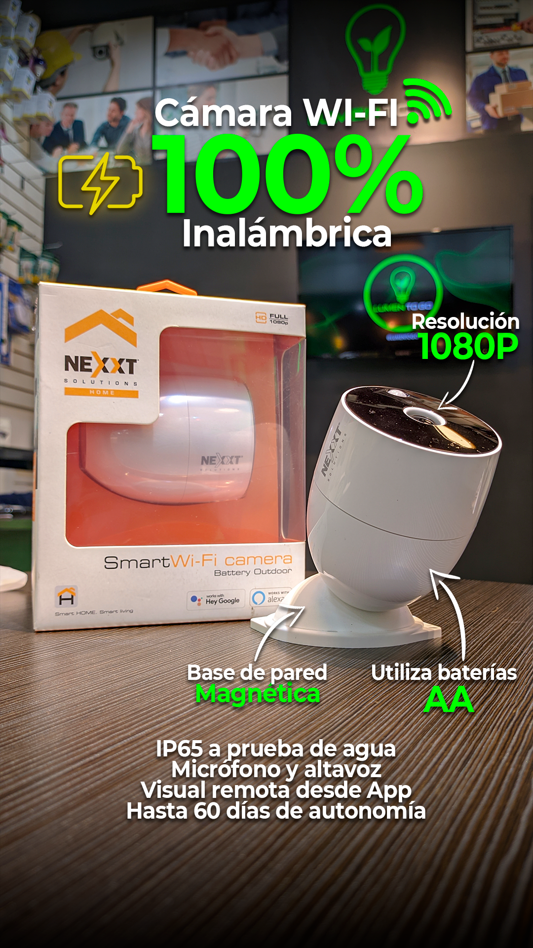 Cámara Para Exteriores Inalámbrica WiFi - Nexxt