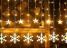 Luces Cortina Copos de Nieve Ilum-Ven navideÃ±a
