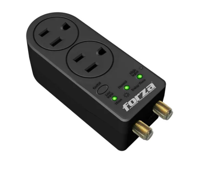 Forza protector de voltaje 1800W 120V 2 Tomas 350º Rotación