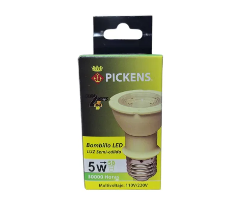 Bombillo Led 7W-DicrÃ³ico-E27-3K-310L