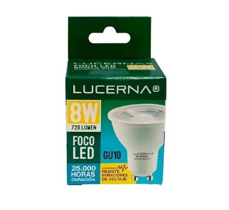 Bombillo Led 8W-DicrÃ³ico-GU10-3K-720L